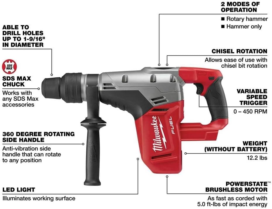 Storekid For MILWAUKEE M18 FUEL 1-9/16 in. SDS-Max Rotary Hammer (Bare Tool) + TPT Premium cart