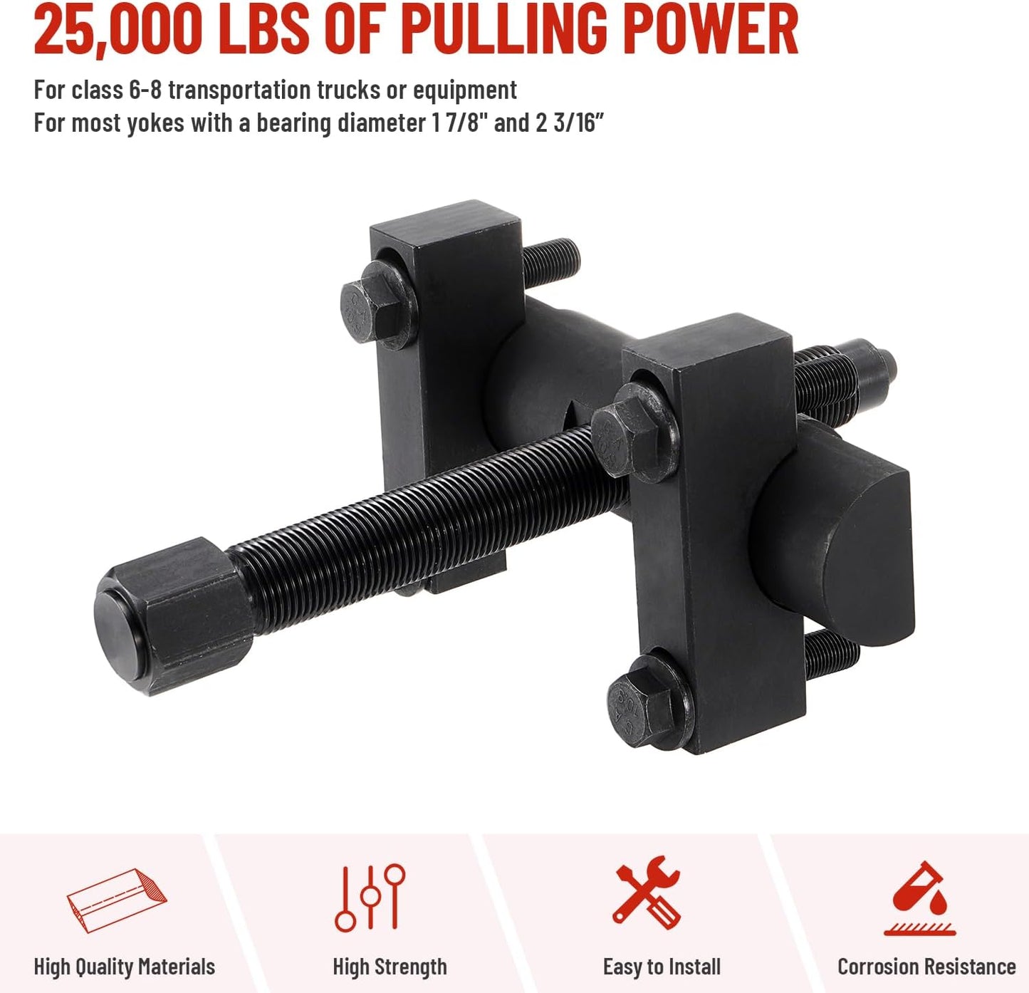 60050 Yoke Puller, Heavy Duty Yoke Removal Tool for Class 6-8 Trucks