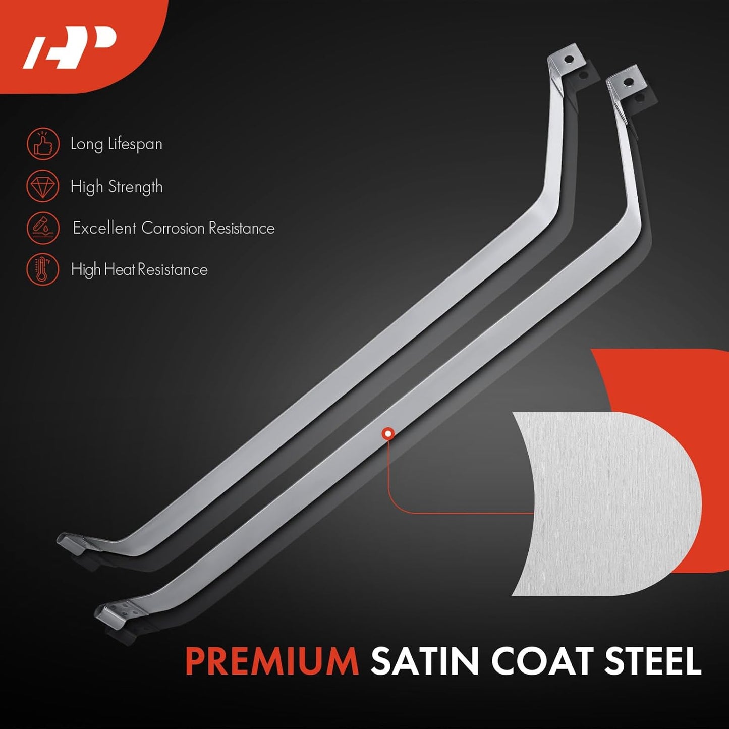 A-Premium Fuel Tank Straps Compatible with Lexus ES300 2002-2006 ES350 2007-2012 Toyota Avalon 2005-2012 Camry 2002-2011 Solara 2004-2008 2-PC Set