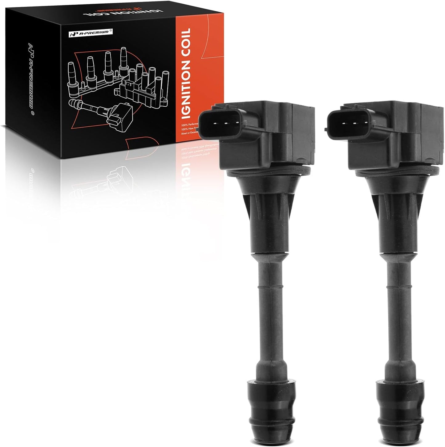 A-Premium Set of 4 Ignition Coil Pack Compatible with Nissan Altima 2002-2006, Sentra 2002-2006, X-Trail 2002-2013, L4 2.5L, Replace# 22448-8H310, UF-350