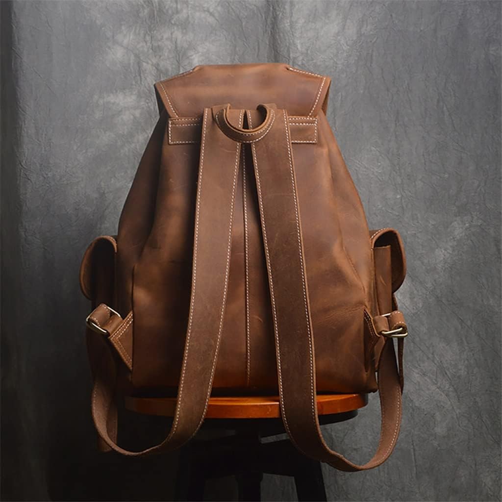 Vintage Backpack For Men Genuine Leather Bags Laptop Backpack Bag
