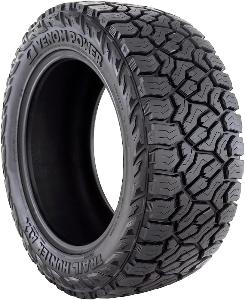 Venom Power Trail Hunter ATX A/T All-Terrain Off-Road Light Truck Radial Tire-33X12.50R20LT 33X12.50X20 33X12.50-20 114Q Load Range E LRE 10-Ply BSW Black Side Wall