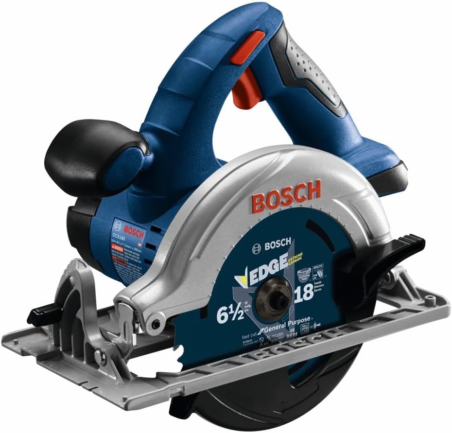 BOSCH CCS180-B15 18V 6-1/2 In. Blade-Left Circular Saw Kit with (1) CORE18V 4 Ah Advanced Power Battery