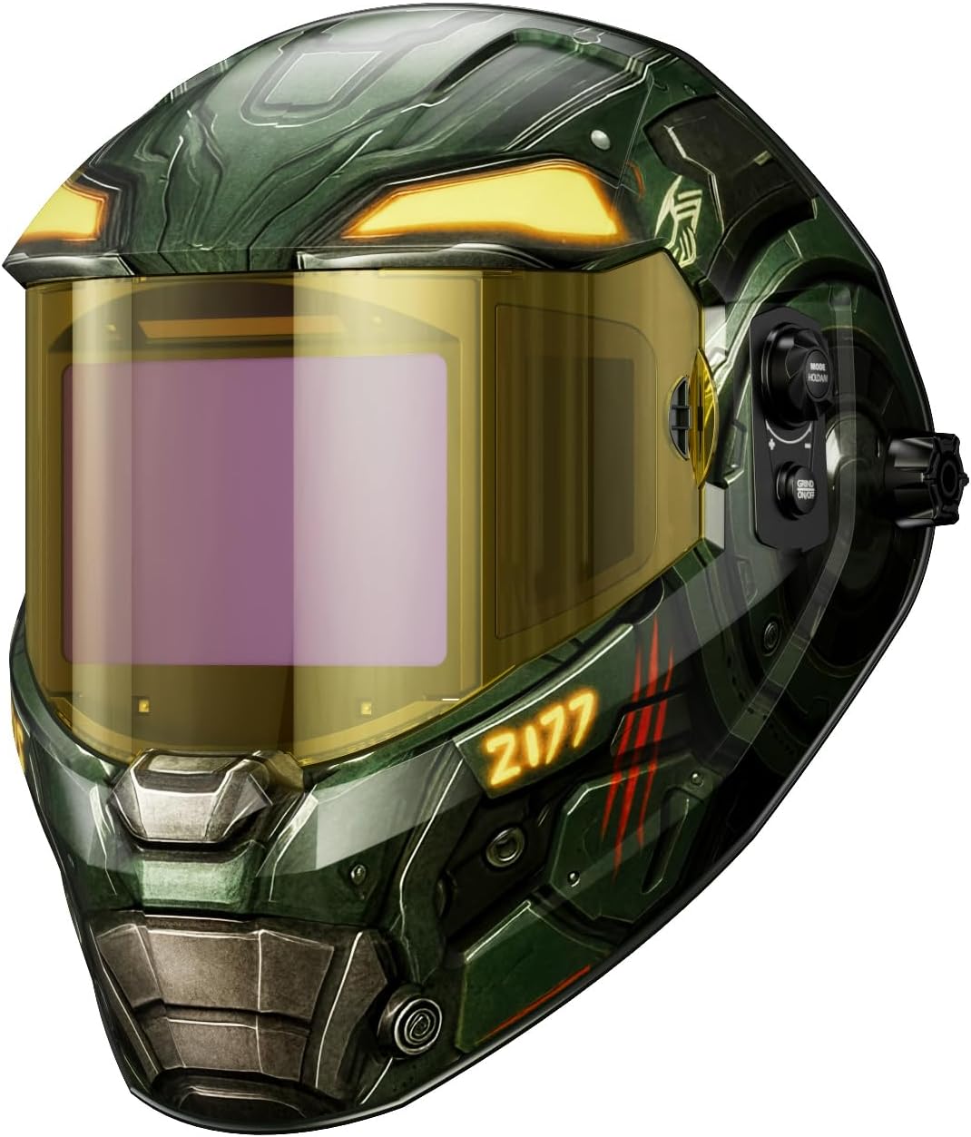 ANDELI 180°Panoramic Welding Helmet Auto Darkening 4.53"X3.23" with Side View, Welding Hood Solar/Rechargeable Battery Powered Welder Mask, Upgraded Optical Clarity True Color Wide Shade 4/5-9/9-13