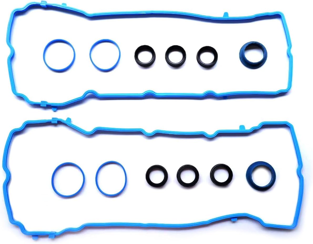 Silicone 3.6L V6 Valve Cover Gasket Set 5184596AE Intake Manifold Gasket MS97204 Fuel Injection Gasket Replacement for Chrysler 200 300,Dodge Challenger Charger Journey,Jeep Wrangler Cherokee VS50805R