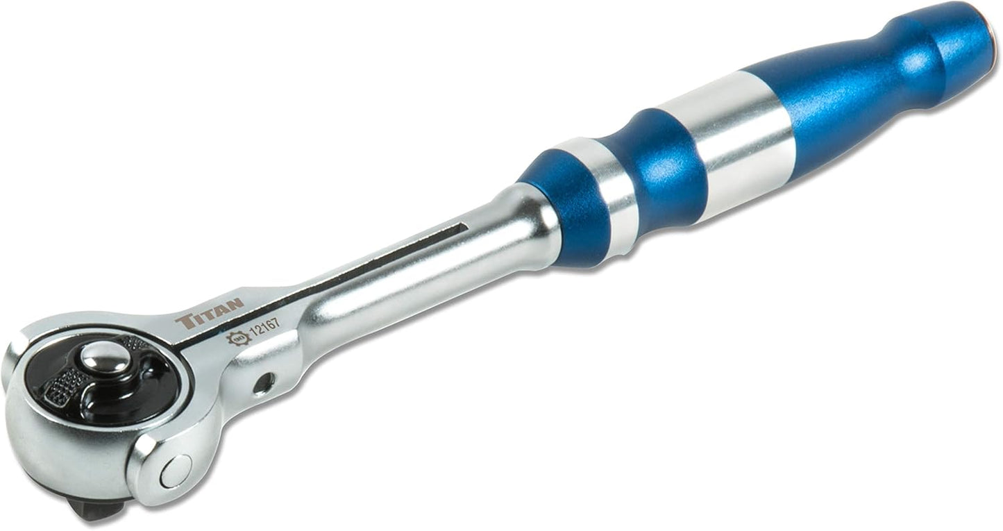 Titan 12175 5-Piece 90-Tooth Swivel Head and Flat Head Ratchet Set