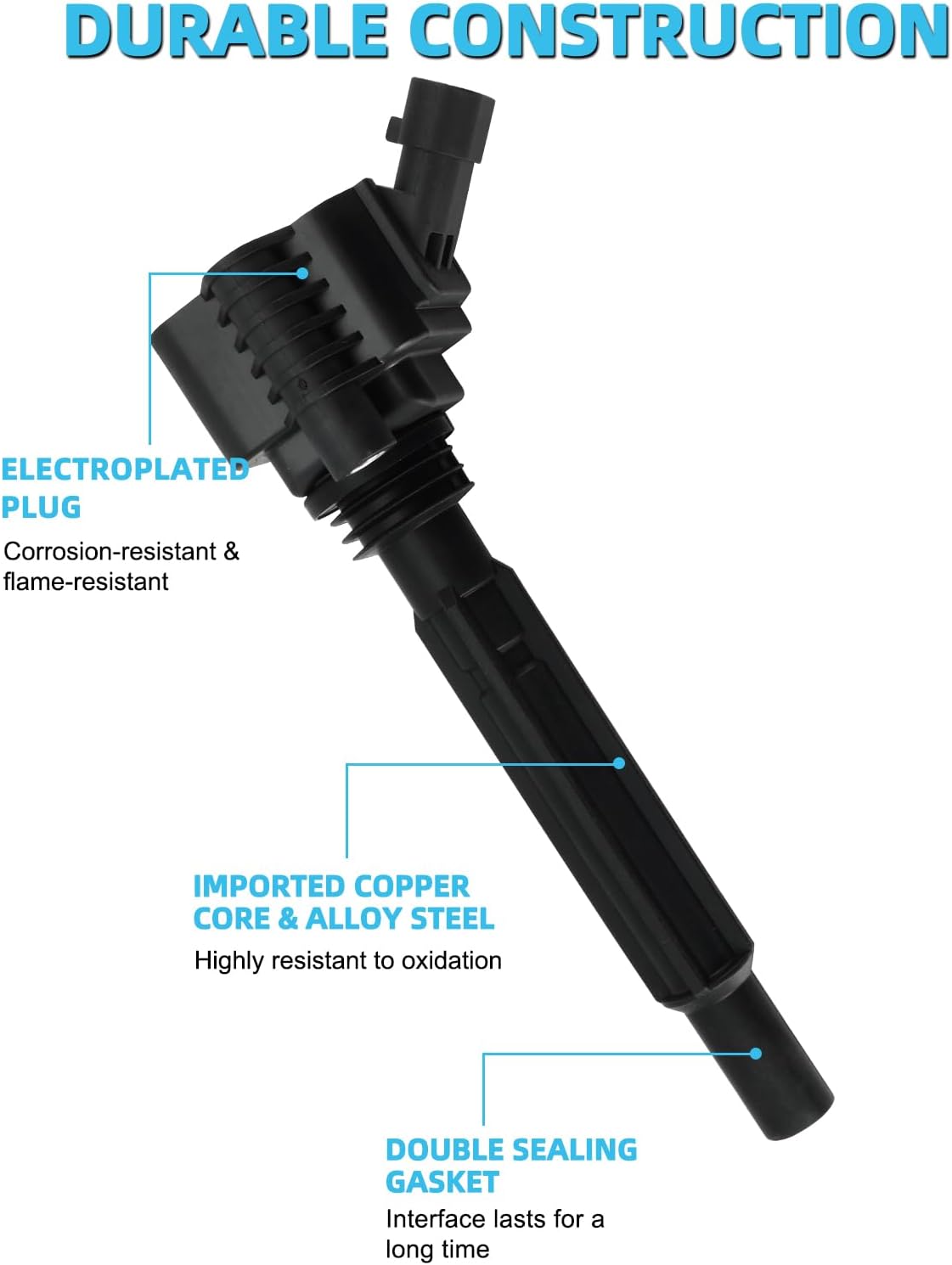 Set of 4 UF673 Ignition Coil Pack (1.4L L4) For Fiat 500 2012-2017,For Dodge Dart 2013-2016,Replace # C1828 68081914AC 68081914AB 68081914AA UF-673