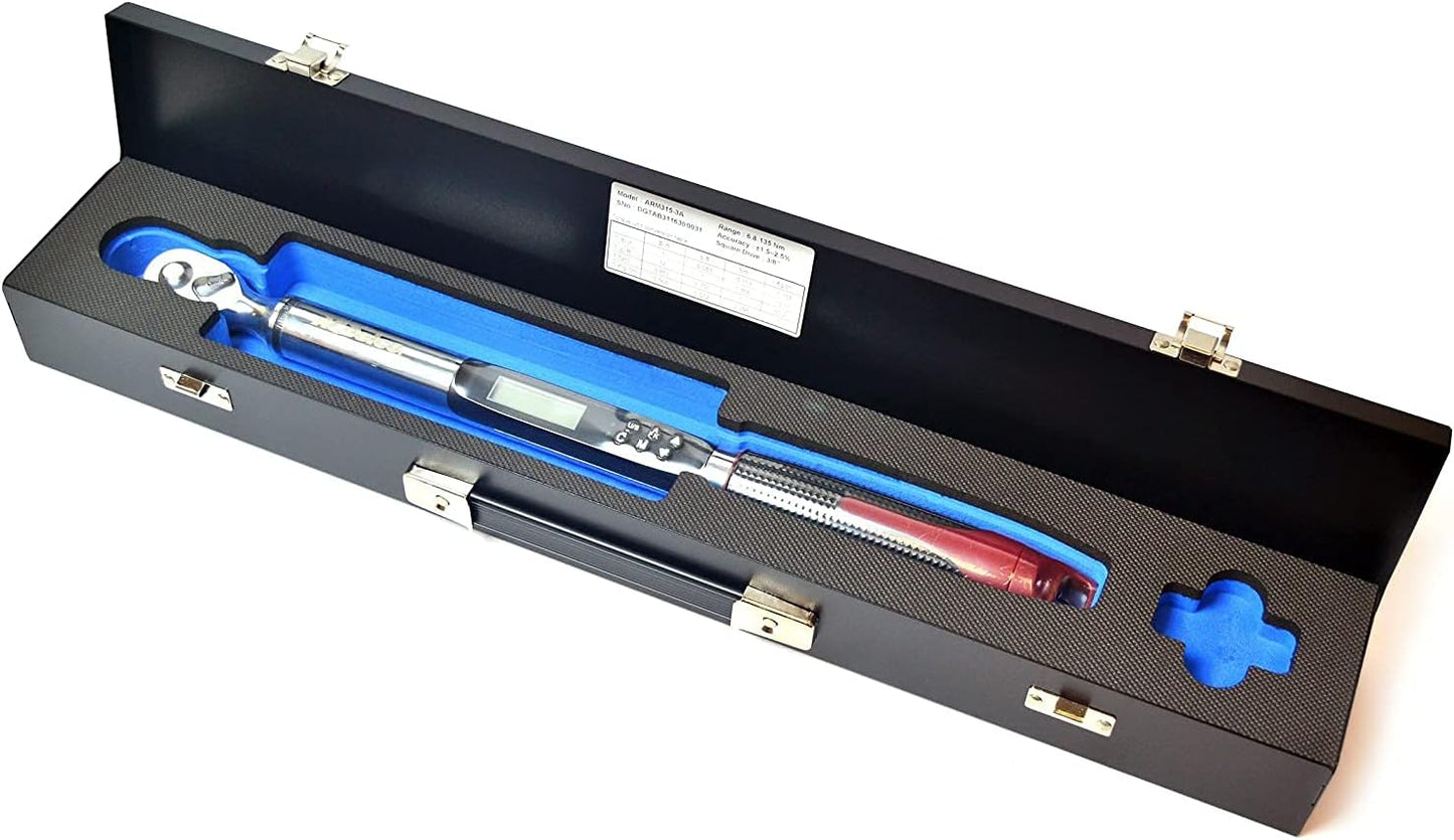 ACDelco ARM317-4A 1/2" Heavy Duty Angle Digital Torque Wrenches, Electronic Torque Wrench (1/2" 5.0 to 99.5 ft-lbs.) ISO 6789 Standards with Certificate of Calibration