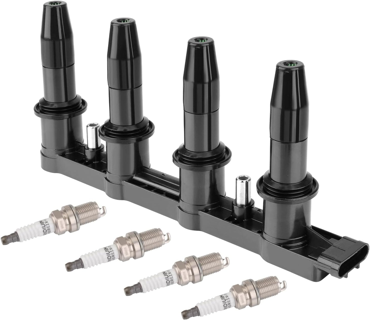 Set of 6 Ignition Coils Pack UF569 and Iridium Spark Plug 90117 compatible with GMC Acadia Canyon Terrain Chevy Caprice Colorado Equinox Malibu Cadillac ATS CTS Buick Pontiac Saturn Suzuki
