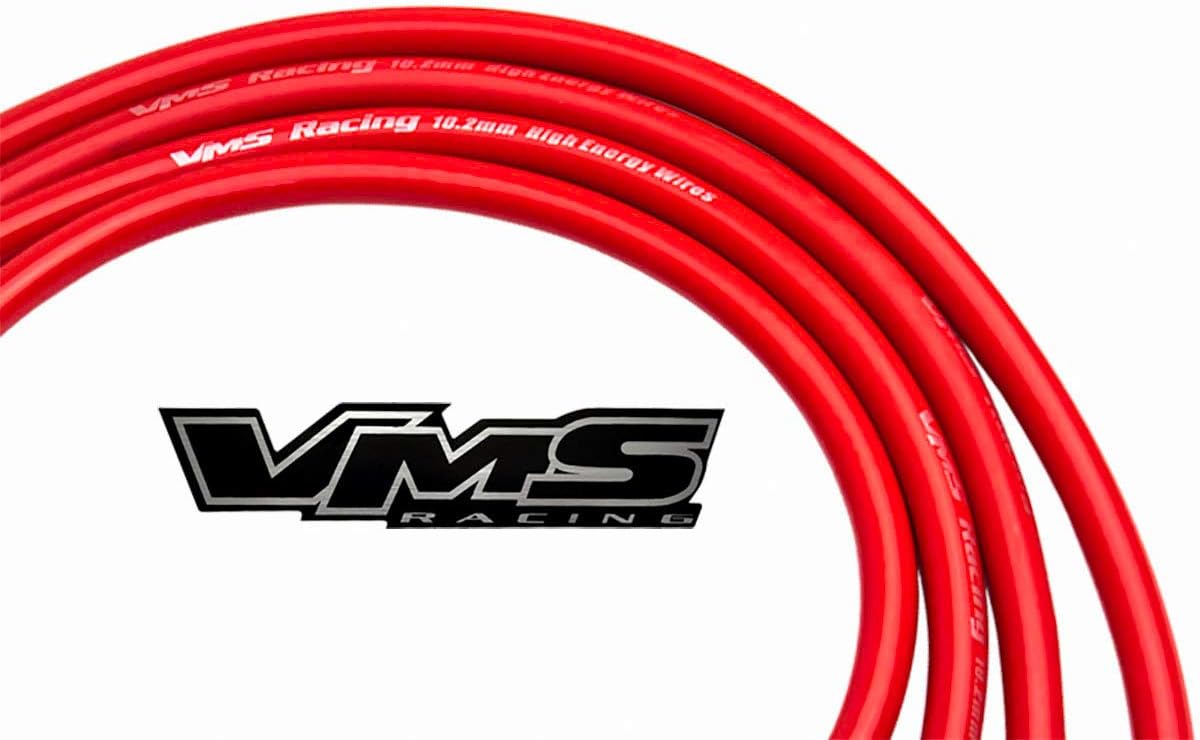VMS RACING 90-97 10.2mm High Heat Performance Ignition Spark Plug Wires Set in Red Compatible with Honda Accord 2.2L F22A1 F22B2 SOHC Engines ONLY 1990-1997