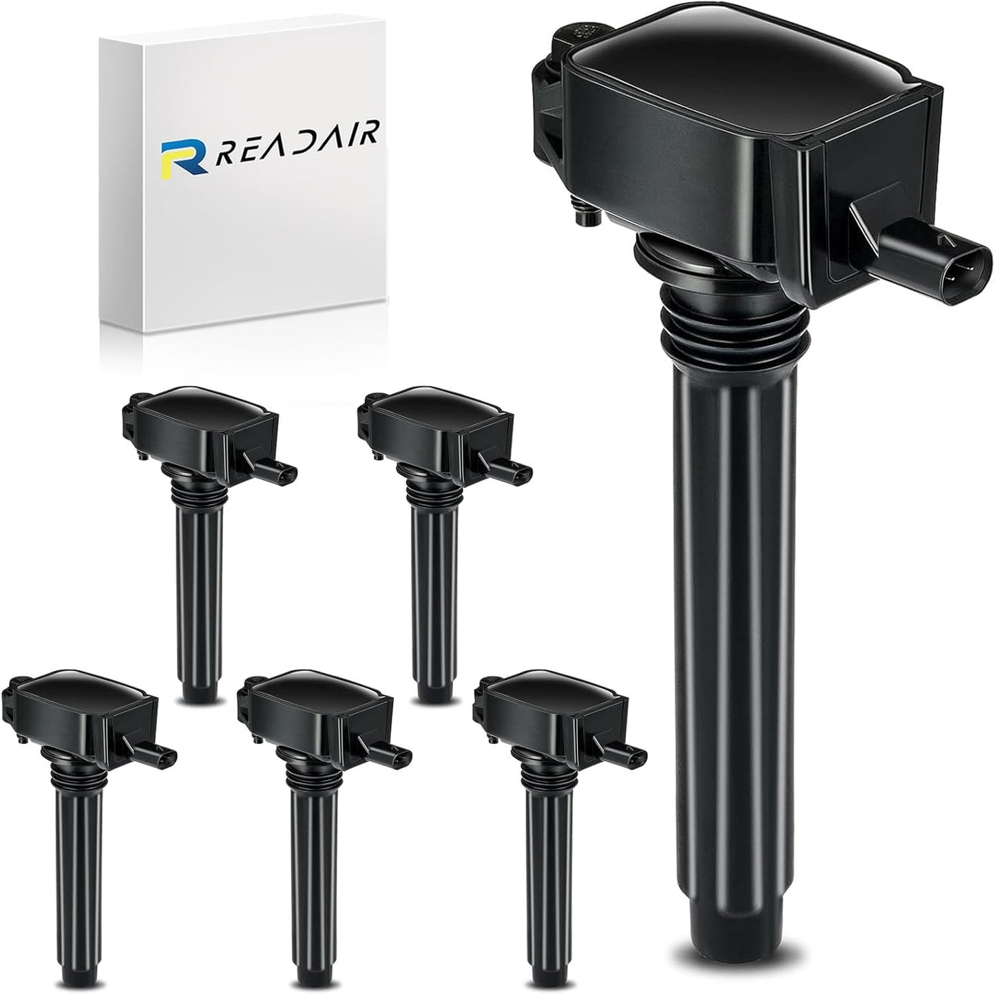 UF575 Ignition Coil & 1675 Double Iridium Spark Plug for Audi A3 A4 A5 A6 Q5 R8 TT RS4 RS5/Volkswagen Jetta Passat Beetle CC Golf GTI Replaces# C1627 07K905715F E1075