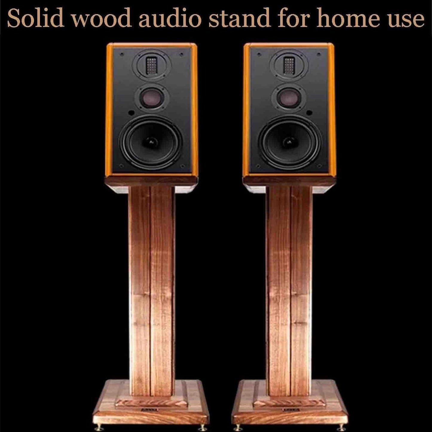 Speaker Stands 1 Pair of Solid Wood Audio Stands Home Theatre HiFi Audio Stands Floor Standing Audio Stands Load-Bearing Solid Not to Hurt The Equipment Support Strong