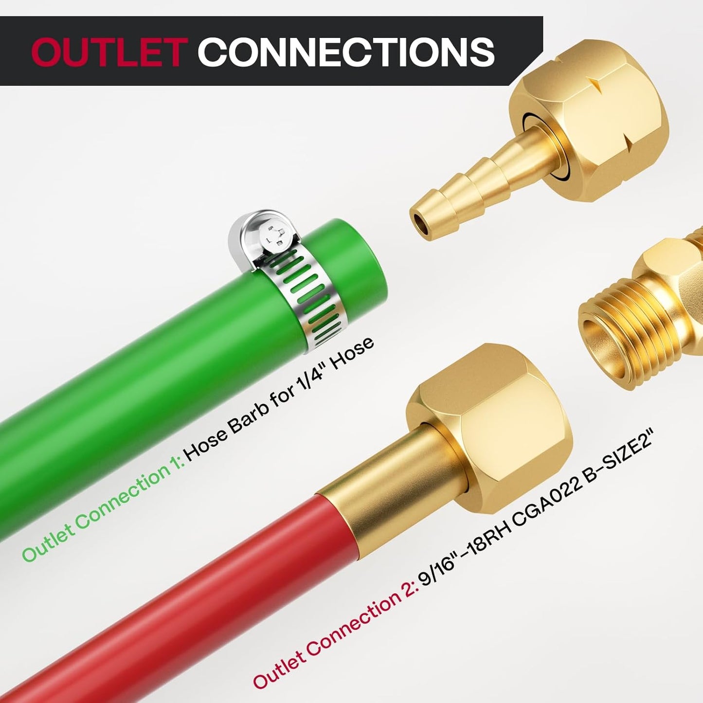 ARCCAPTAIN Oxygen and Acetylene Regulators CGA540 and CGA510, Compatible with V-Style Torch Cutting, Heavy-Duty Gas Welding Pressure Regulators with T-Handle Adjustments