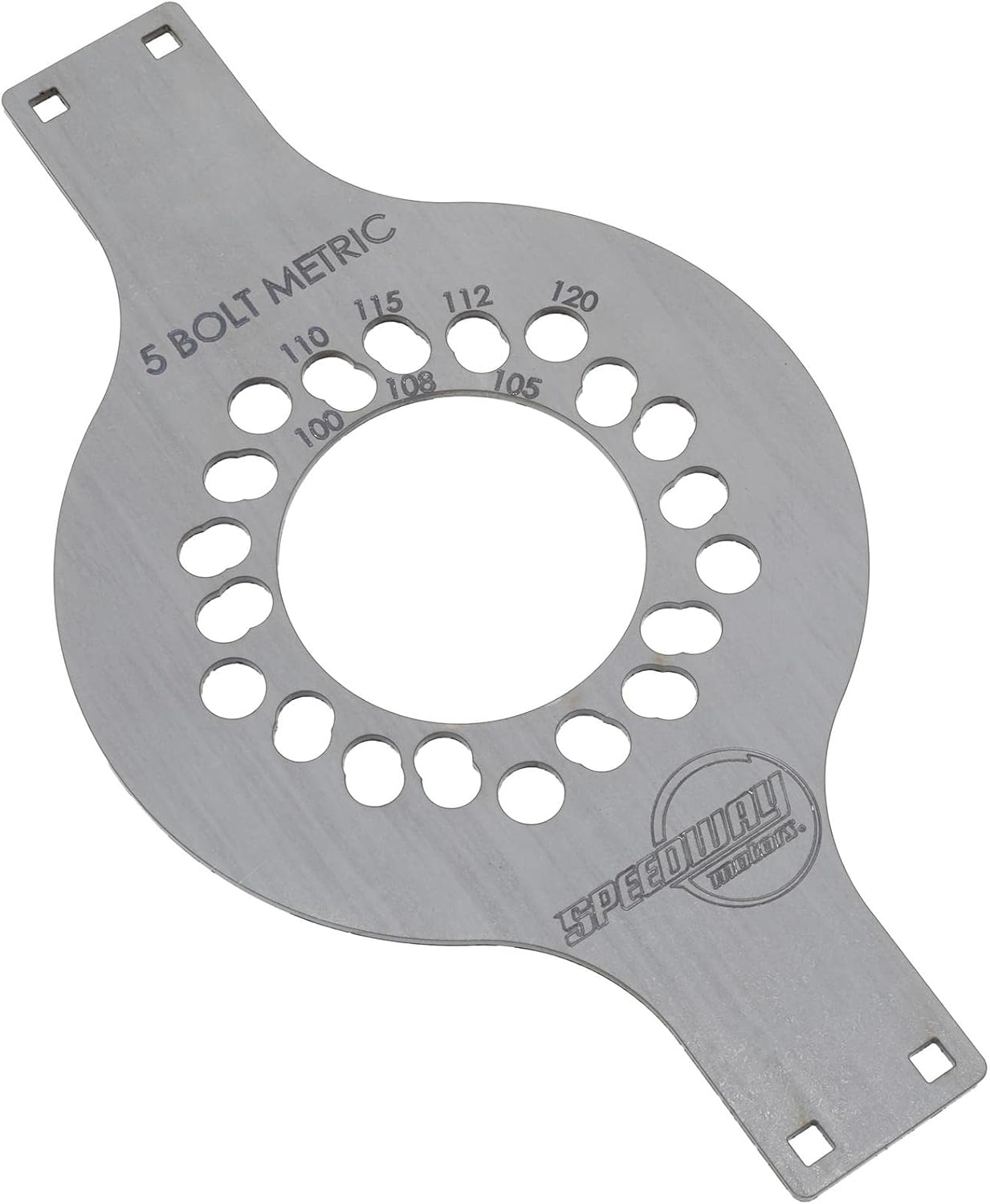 Speedway Motors WheelWise™ Wheel Fitment Tool Master Kit, 4-5-6 Lug Patterns, Laser Cut 10 Gauge Steel, Accurate Backspace & Offset Measurement, Includes Carriage Bolts & Wing Nuts