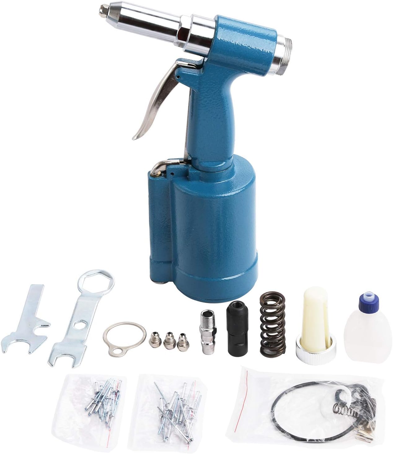 WINTOOLS Pneumatic Air Hydraulic Pop Rivet Gun Riveter Riveting Tool w/Case