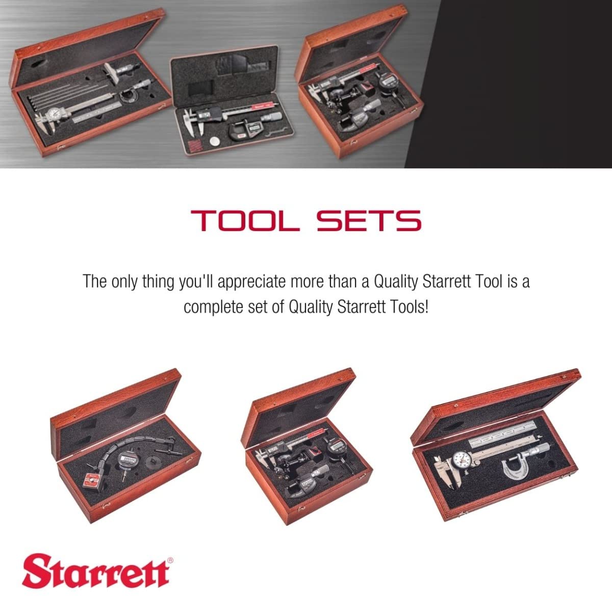 Starrett Basic Electronic Tool Set with 6" Slide Caliper and 1" Micrometer in a Protective Case for Electronic Measuring - Without Output, Quick and Easy Adjustment - S766AZ