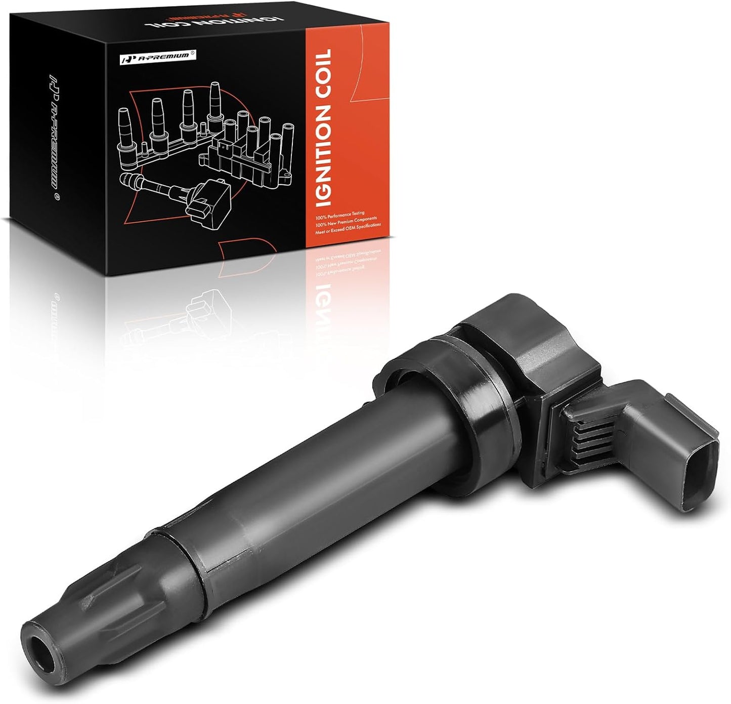 A-Premium Engine Ignition Coil Pack Compatible with Chevrolet Spark 2013 2014 2015, 1.2L, 4-PC Set