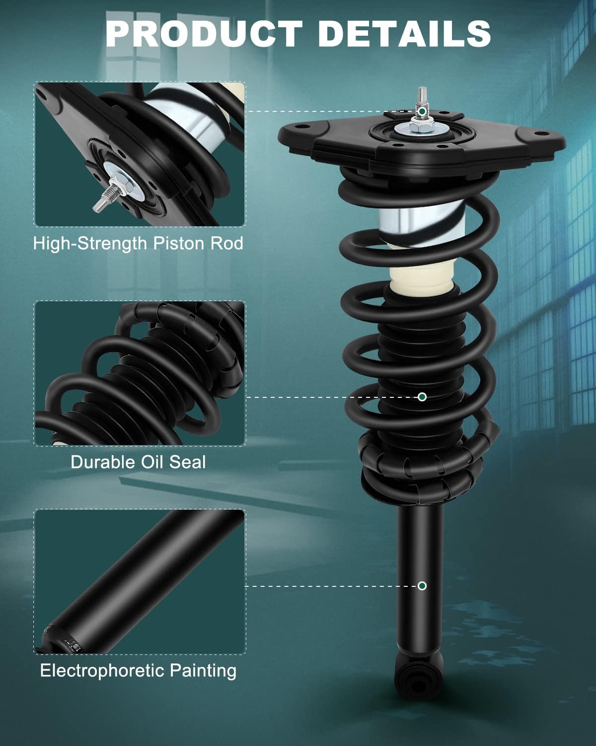 AUTOMUTO Struts Spring Assembly Front and Rear Pair Shock Absorber Fit for 2002-2006 for Nissan Sentra - 172106 172105 171312