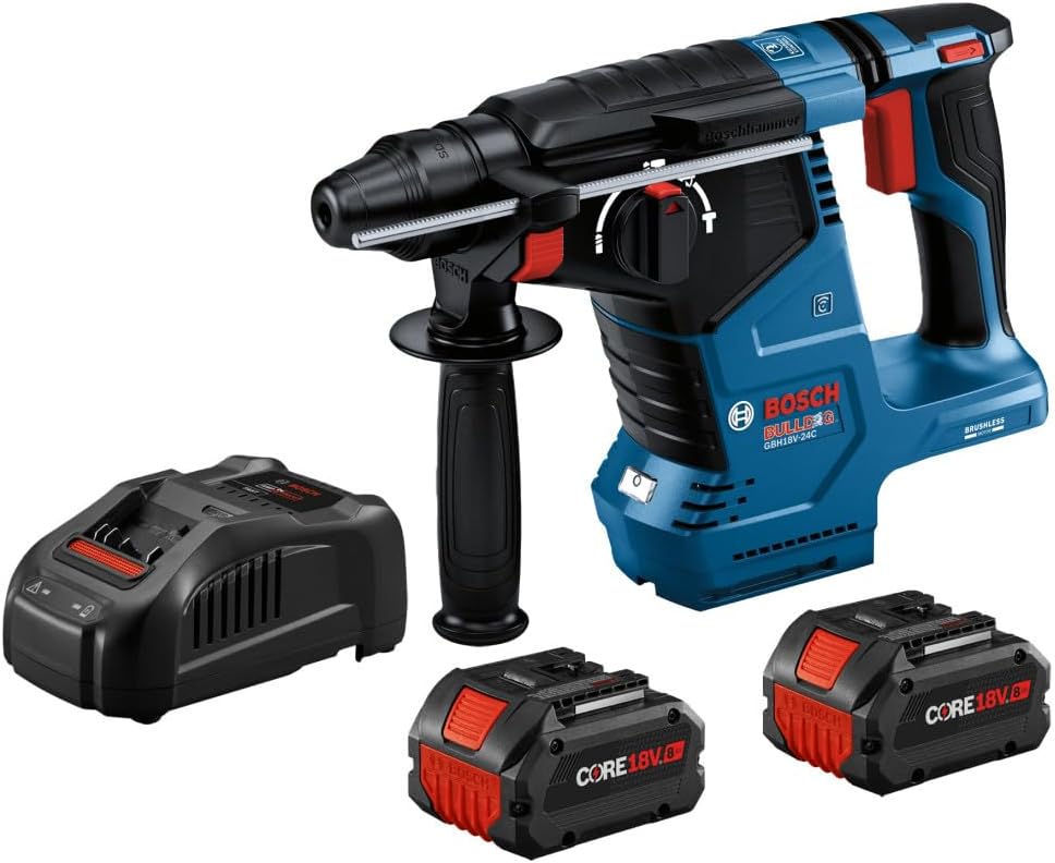 BOSCH GBH18V-24CN 18V Brushless Connected SDS-plus® Bulldog™ 1 In. Rotary Hammer (Bare Tool)