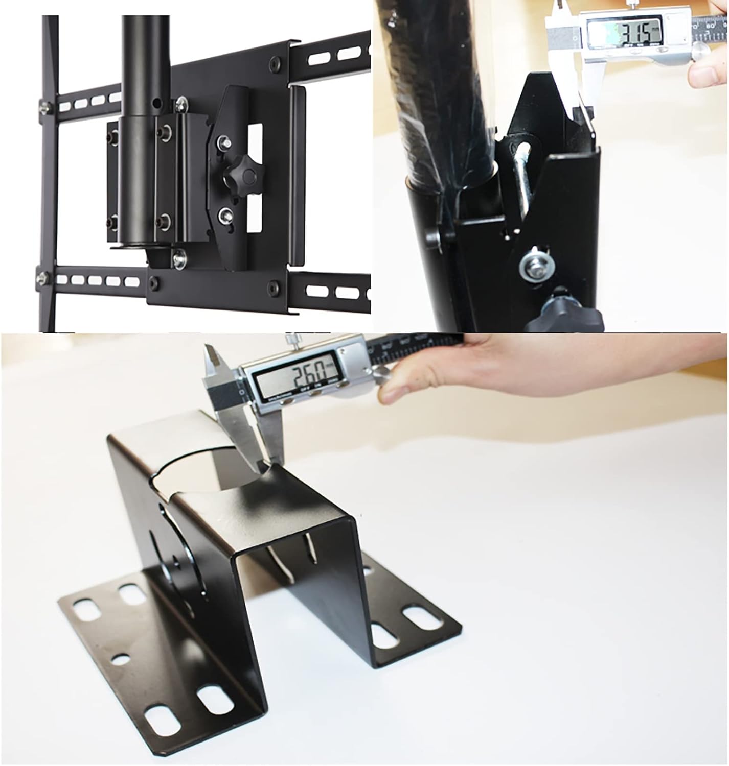 Universal TV Stand TV Ceiling Mount, Adjustable Height Pole, Full Motion Swivel Tilt for 50 to 80 Inch TVs (OneColor 11.6m)