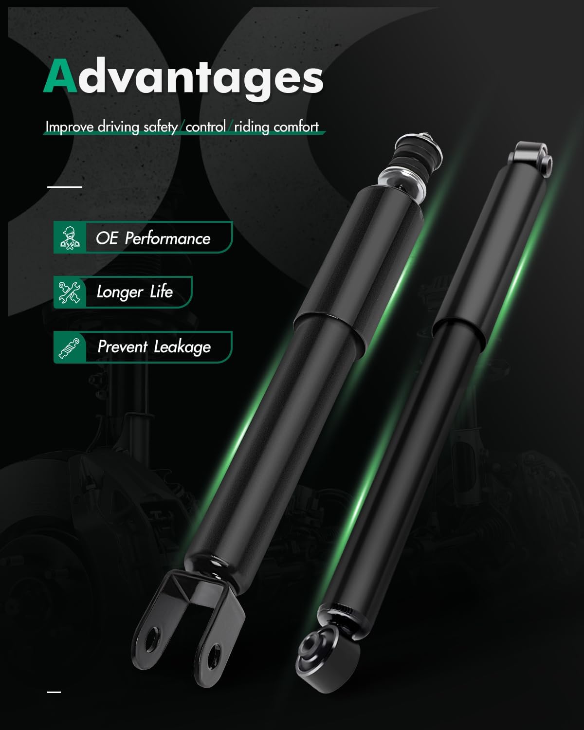 Shocks,SCITOO Front Rear Gas Struts Shock Absorbers Accessories Fit for 2000 2001 2002 2003 2004 2005 2006 for Chevy Suburban 1500/for Tahoe GMC Yukon/for Yukon XL 1500 344381 344384 Set of 4