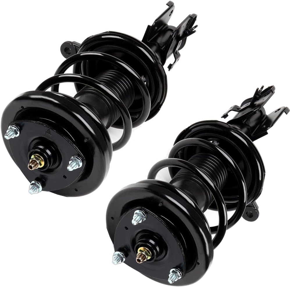Struts Shock suspension kit for 2001 2002 for Honda Civic Front and Rear Complete Strut Spring Assembly Ball Joint Control Arm Tie Rod End Stabilizer Bar Link 14 Pcs, 171340L 171340R