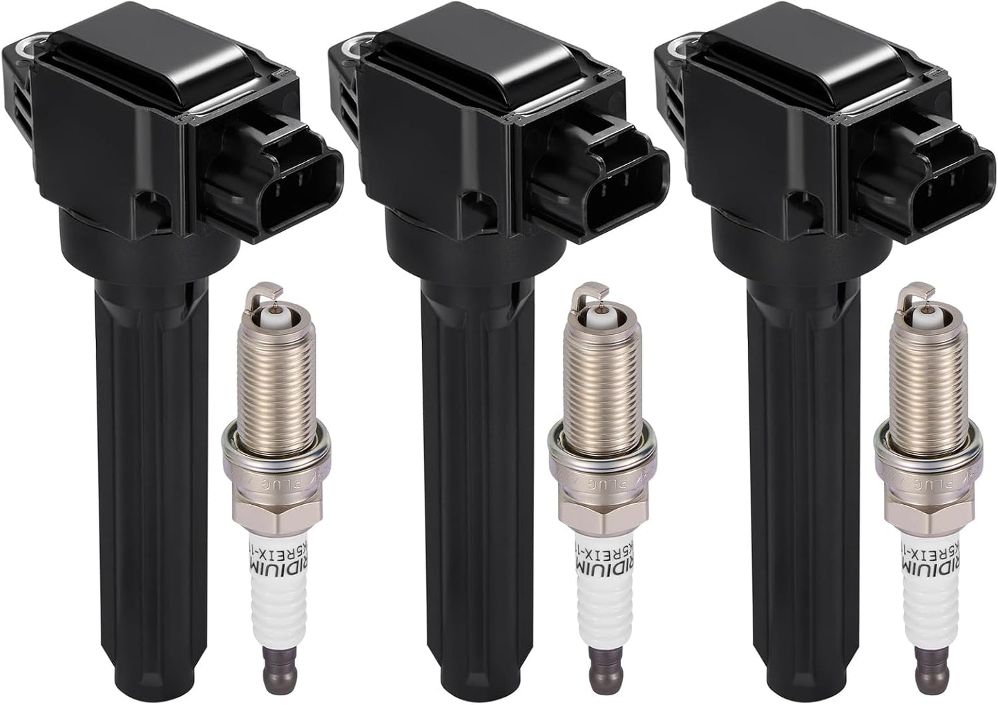 BDFHYK Ignition Coil Pack UF807 and Iridium Spark Plugs 93175 Compatible with Chrysler Pacifica Dodge Durango Jeep Grand Cherokee Wrangler Ram 1500 3.6L V6 68223569AB LKR7DIX-11S, Sets of 6