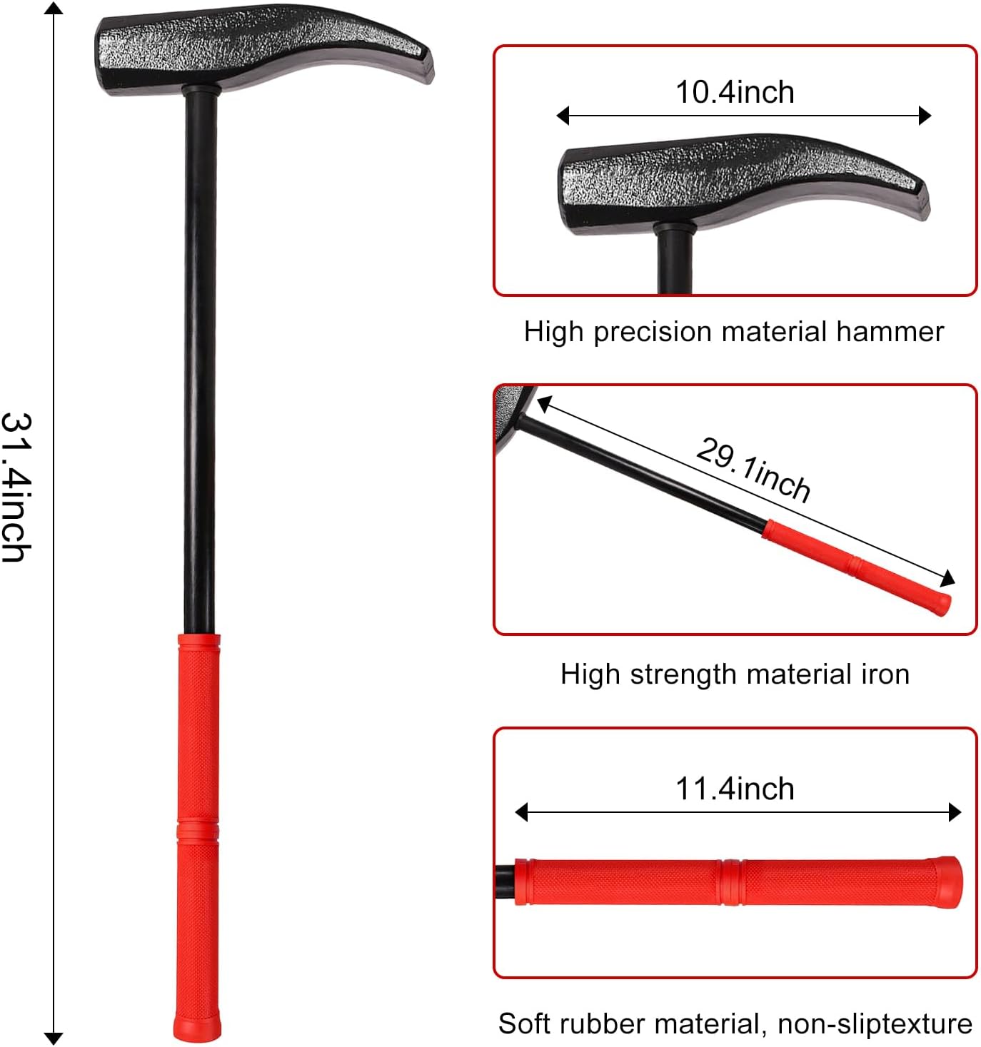 Tire Hammer Tire Bead Breaker Tool, 35429 Bead Breakers for Tire Removal, Semi Truck Tire Changing Tools, Tire Tools for Car Truck Bus ATV UTV Farm Tractor Aircraft Tires