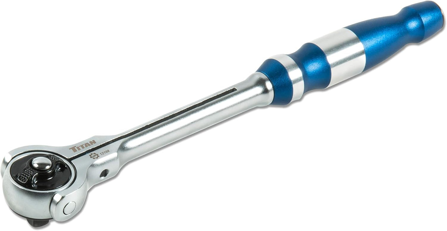 Titan 12175 5-Piece 90-Tooth Swivel Head and Flat Head Ratchet Set