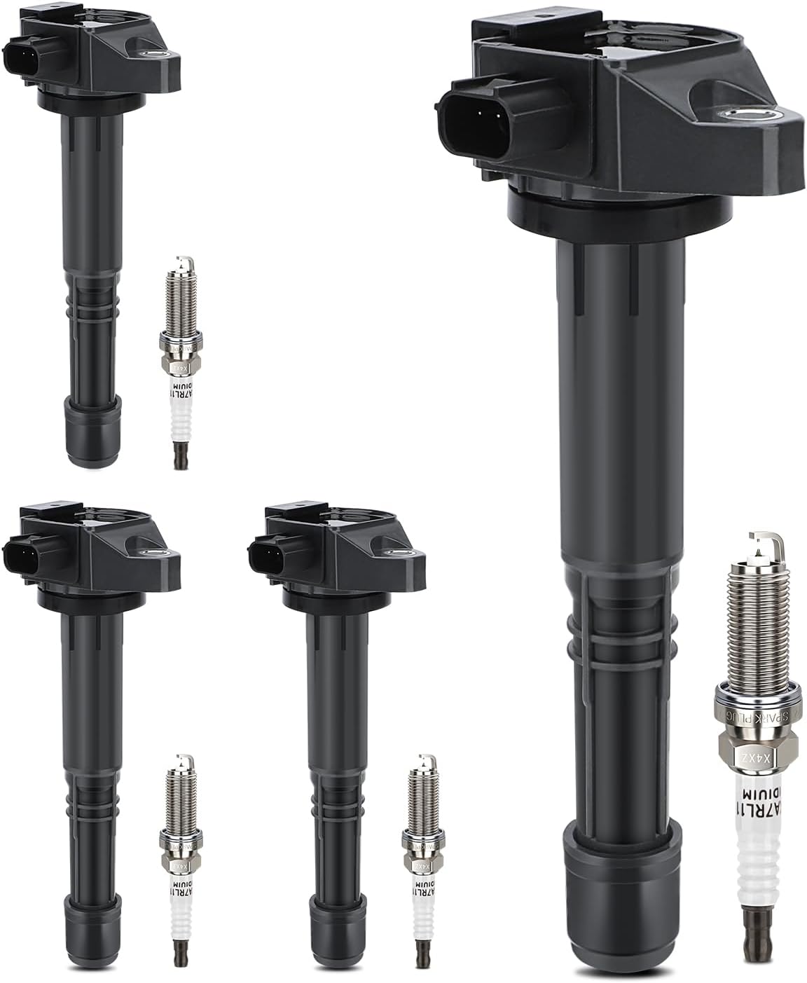 UF712 Ignition Coil & 93501 Double Iridium Spark Plug For 2013-2017 Honda Accord,2015-2019 CR-V /2015-2017 Acura TLX,2016-2020 Acura ILX L4 2.4L Replaces# GN10732, C-867, 305205A2A01, 36-8259