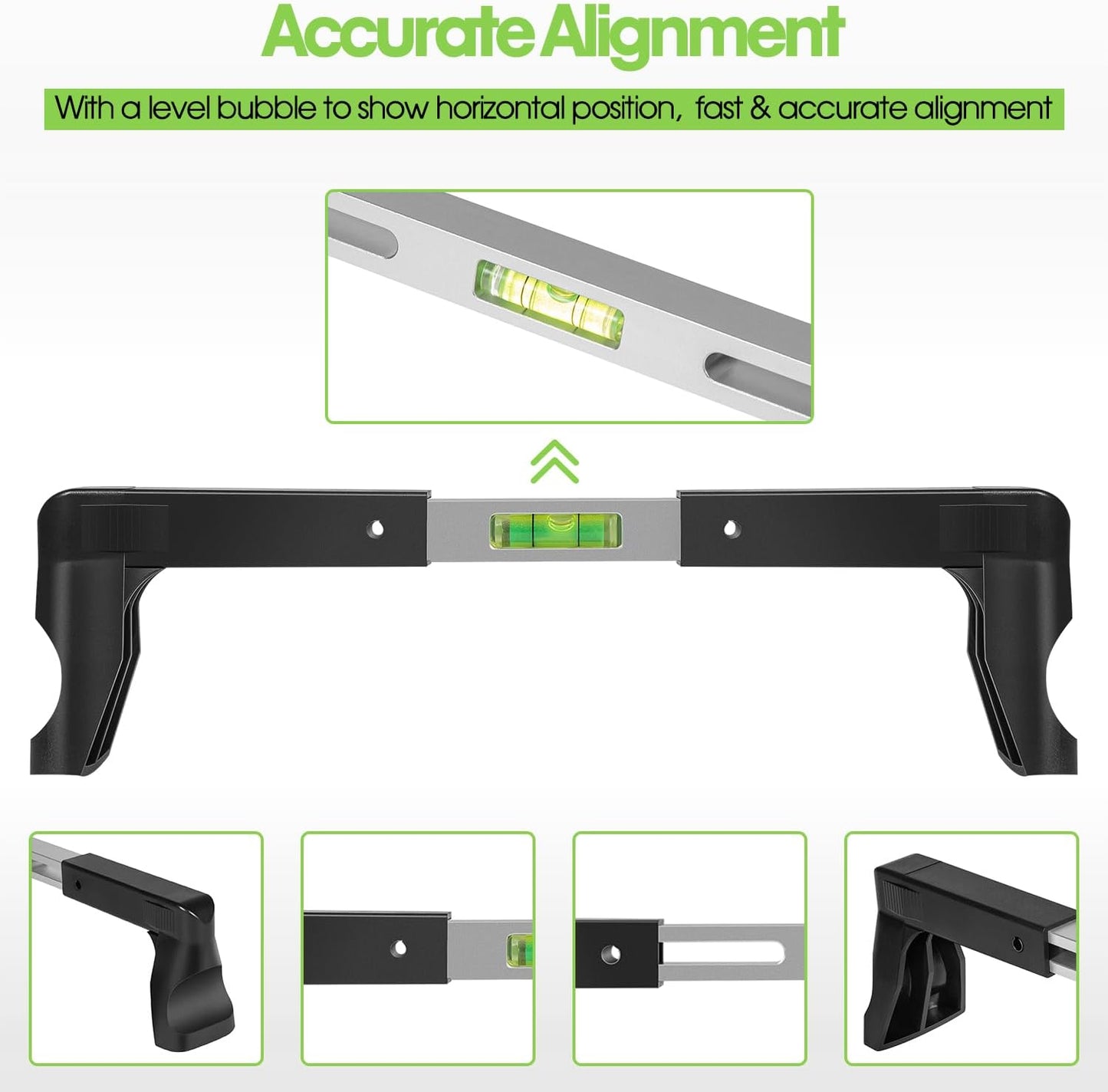 Steering Wheel Level Alignment Tool - Steering Wheel Level Bar Tool - Universal Use for Passenger Cars, Vans & Trucks with Steering Wheel Internal Diameter 270mm-340mm, Spring-Loaded