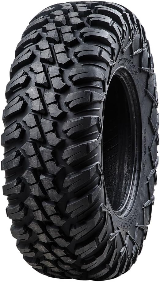 Set of 4 Tusk Aramid Terrabite UTV/ATV Tires – 27x9-12 Front & 27x11-12 Rear – 10-Ply Rated Radial Construction, Aramid Reinforced Sidewalls, ¾″ Deep Tread, All-Terrain Grip, Heavy Load Capacity