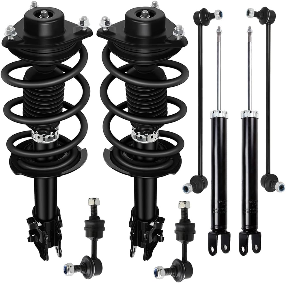 TFGCSG Struts Shock suspension kit for 2011 for Hyundai Sonata Front Complete Strut Assembly,Rear shock absorber,Tie Rod End 8 Pcs, 172586 172585 5646 K750610 K750611 K750603