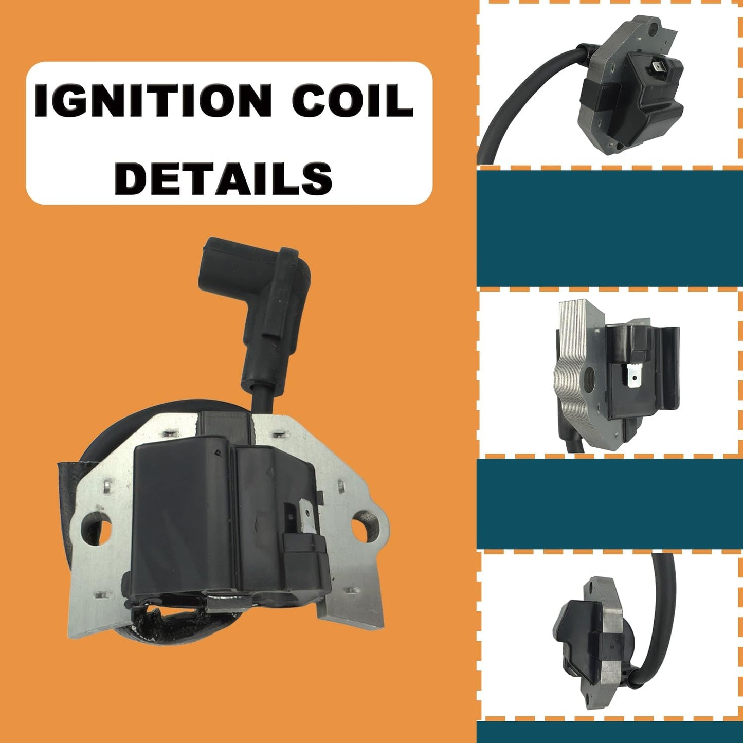 2 pack 21171-0742 Ignition Coils Module for Kawasaki FH721V FH601V FH641V FH661V FH680V Lawn Mowers Engine with Starter Solenoid Relay &Spark Plug,Replaces for KM 21171-0713 21171-7039 21171-0745
