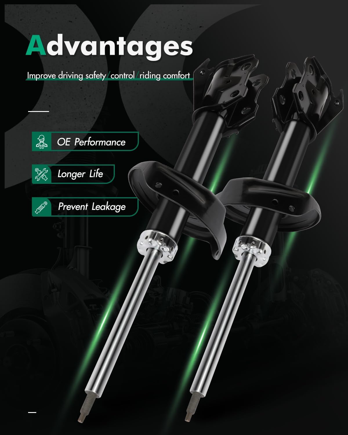 Shocks Absorbers,SCITOO Front Gas Struts Shock Absorber Fit for 2007 2008 2009 2010 2011 2012 for Acura RDX,2007 2008 2009 2010 2011 2012 for Honda CR-V 339261 72491 339262 72492 Set of 2