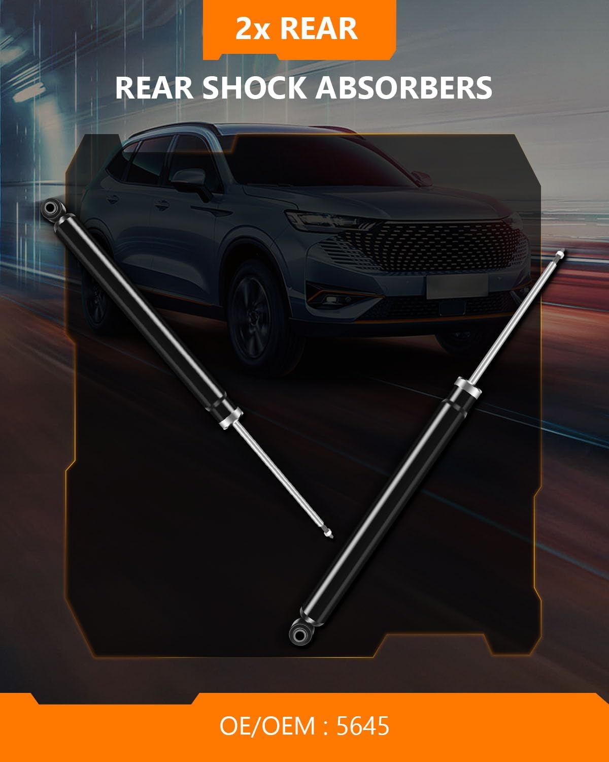 Shocks for Ford Focus,OCPTY Rear 5645 Shock Absorbers Struts Fit for 2012 2013 2014 2015 2016 2017 2018 for Ford Focus Sea of 2 Auto Shocks Replace OE with 349194 554402 5645