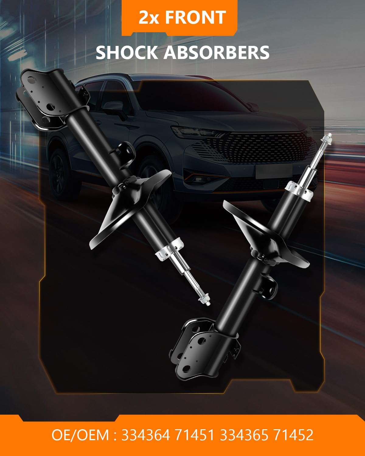 Struts Shocks,OCPTY Front Shock Absorbers for Honda Fits 2001-2002 for Acura MDX,2003-2008 for Honda Pilot 334364 334365-2pcs