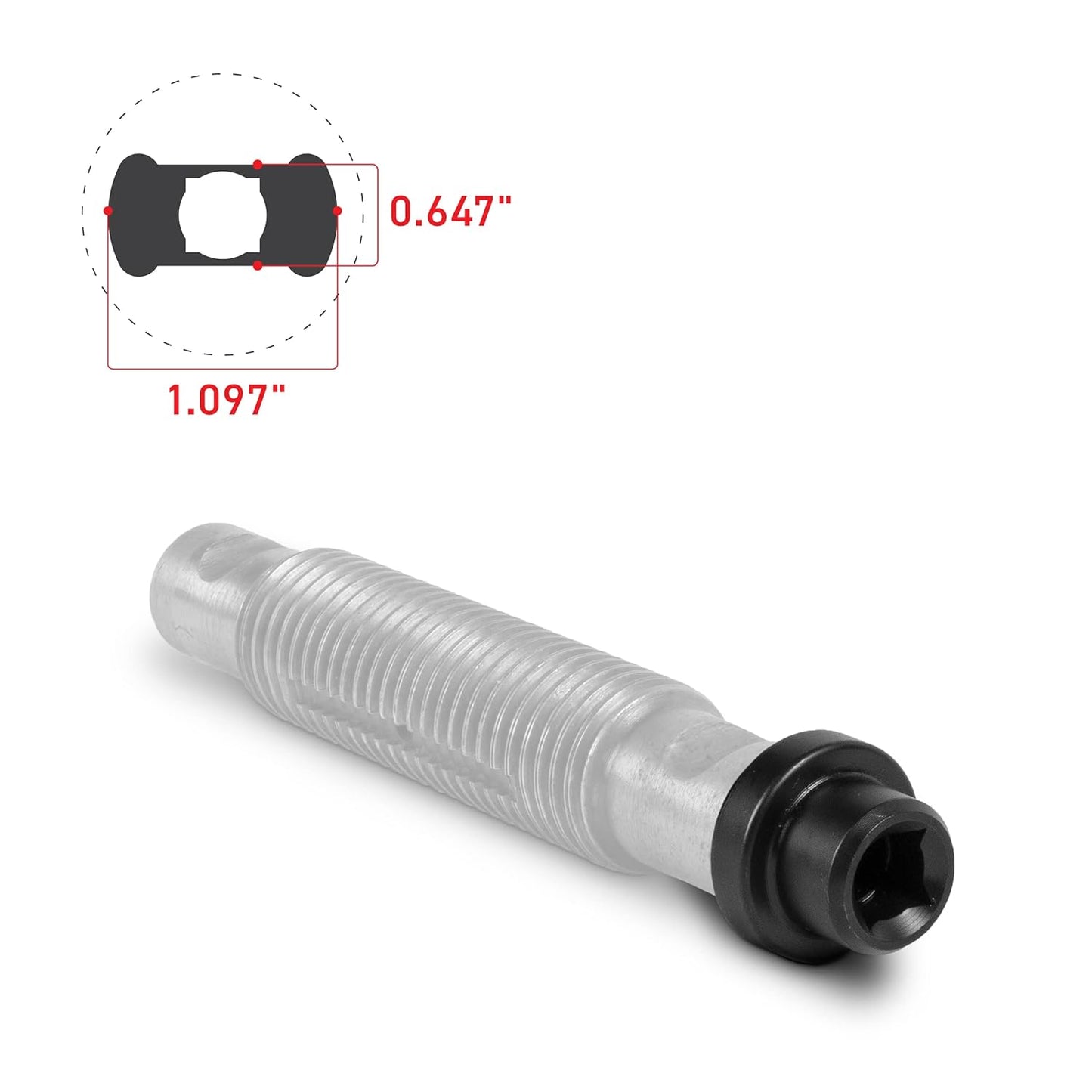 Tiger Tool Leaf Spring Pin Socket Set, Complete Set to Remove and Install Threaded Spring & Shackle Pins on Class 6 – 8 Commercial Heavy Duty Trucks & Equipment, 15111