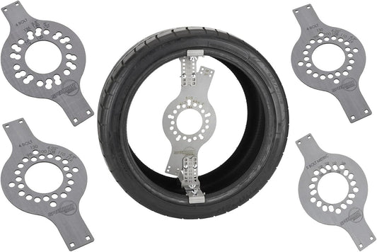 Speedway Motors WheelWise™ Wheel Fitment Tool Master Kit, 4-5-6 Lug Patterns, Laser Cut 10 Gauge Steel, Accurate Backspace & Offset Measurement, Includes Carriage Bolts & Wing Nuts