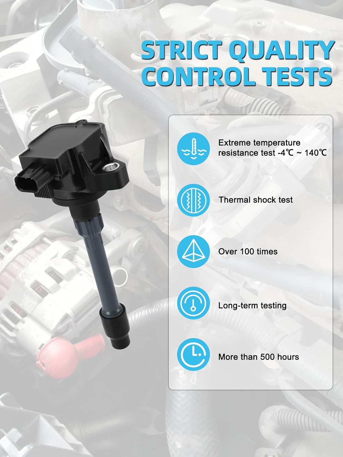 Set of 4 UF781 Ignition Coil Pack (1.5L 2.0L) 2016-2023 For Acura RDX TLX,For Honda Accord CR-V Civic,Replace # GN10886 CM11-124A CM11124A 30520-59B-013 3052059B013 3052059B023 95660 49183