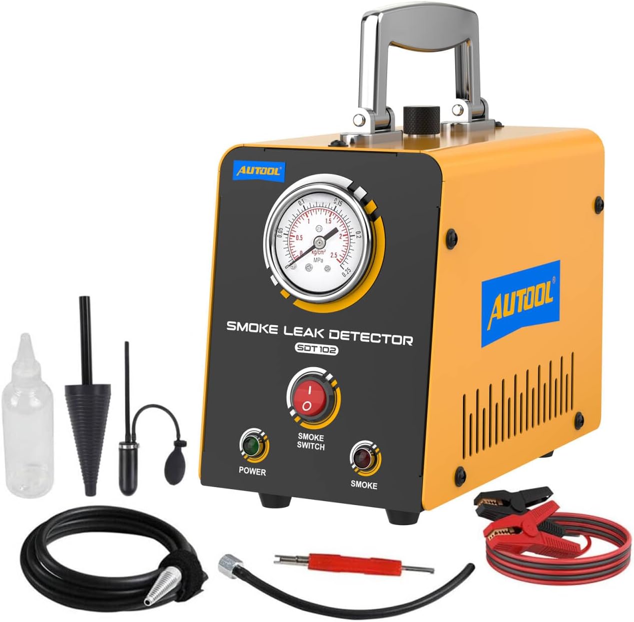 Automotive Smoke Machine Leak Detector,Evap Vacuum Smoke Diagnostic Tester,Pipeline Fuel Leakage Detector Compatible with 12V Cars, Trucks, Motorcycle, ATV, Boats, Snowmobiles