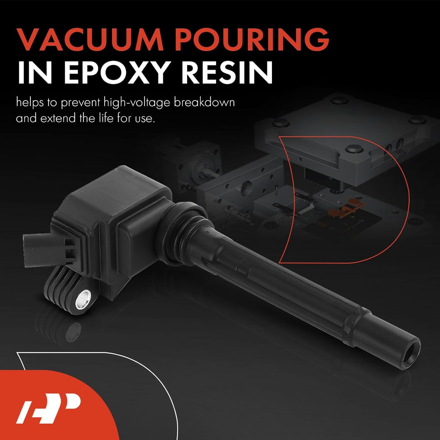 A-Premium Engine Ignition Coil Pack Compatible with Jeep Wrangler 2018-2024, Cherokee 2019-2022, Grand Cherokee 2022-2024, Compass 2023-2024 & Dodge Hornet & Alfa Romeo Giulia, Stelvio, 4-PC Set