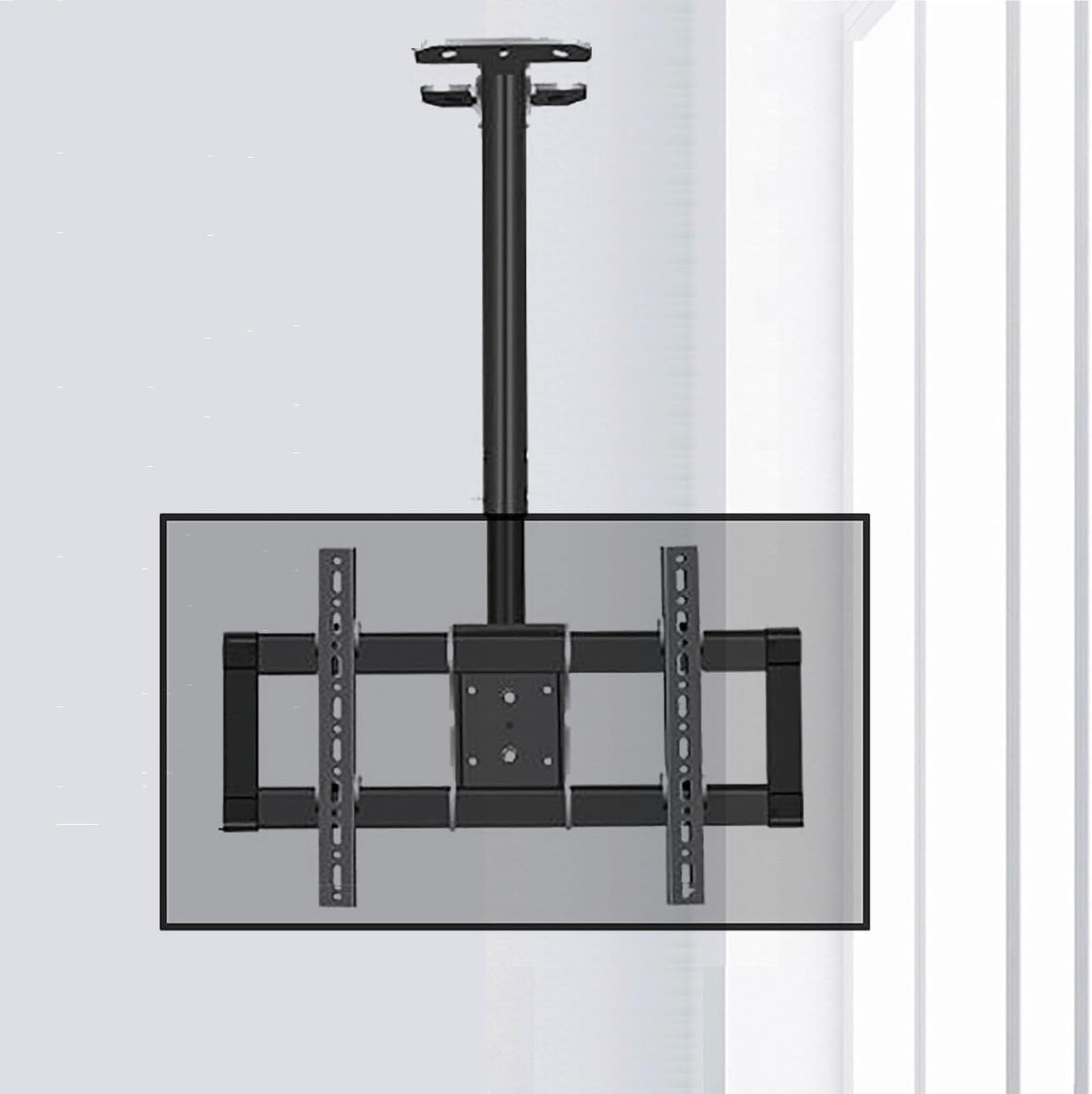 Adjustable Ceiling TV Mount Stand - Fits 39-90 Inch TVs Cable Management Max Load 85kg Easy Installation Compatible with VESA 600x400mm Perfect for Home Theater