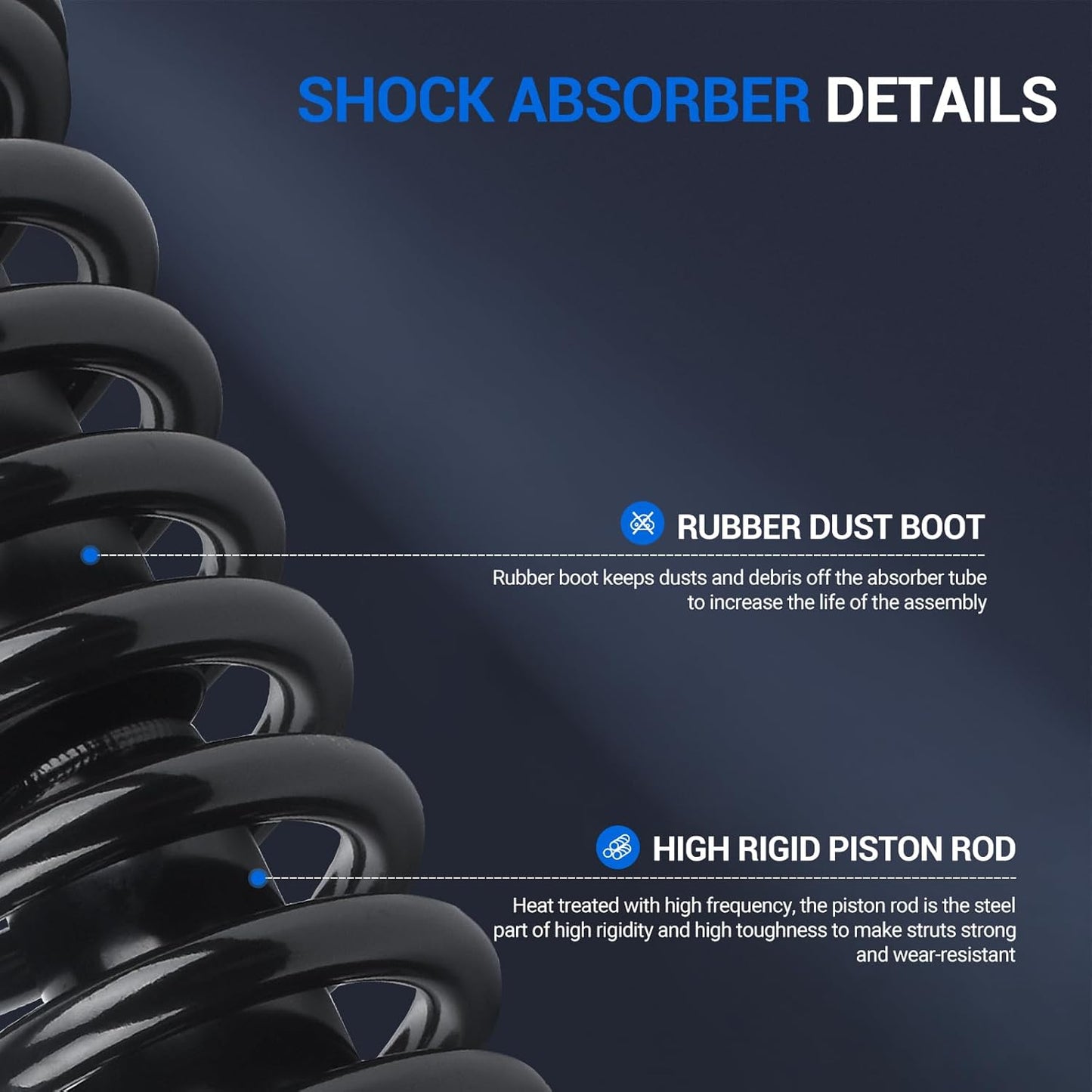 Autoround 171347L 171347R Front Complete Strut & Coil Spring Assembly Compatible with Toyota Tundra 2000 2001 2002 2003 2004 2005 2006, Both Driver Passenger Side