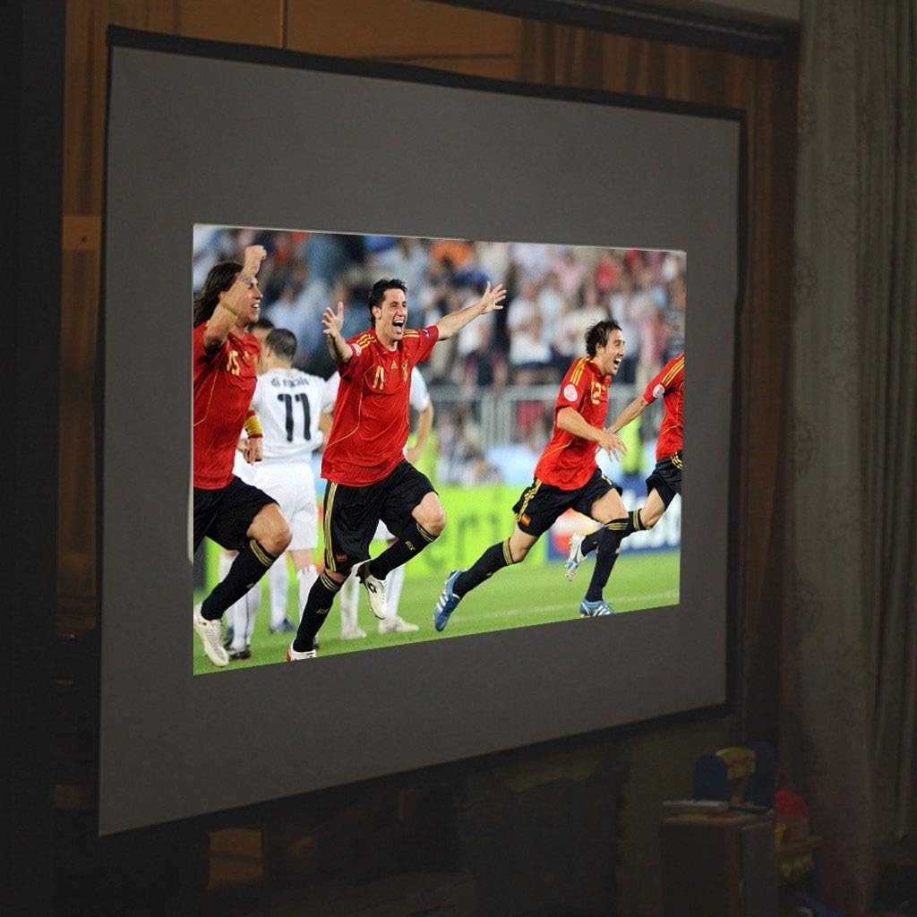100 Inch 16:9 Portable Projection Screen White Portable Fold Fabric Projection Screen for Home Projector