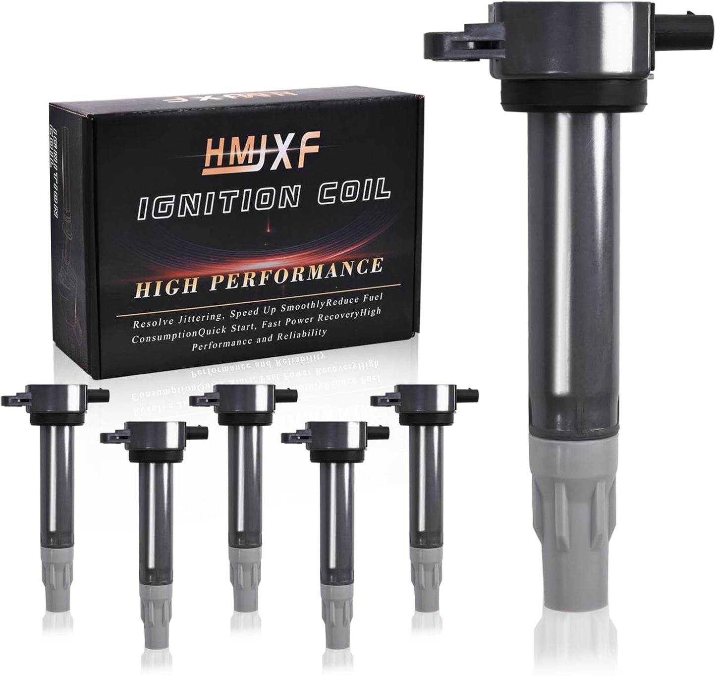 Set of 6 Ignition Coil Packs UF595 UF553 5C1652 E1053 DG520 Compatible with Ford Lincoln Taurus Explorer F-150 Mustang Transit 150 250 350 MKS MKT MKX MKZ - 3.5L 3.7L V6