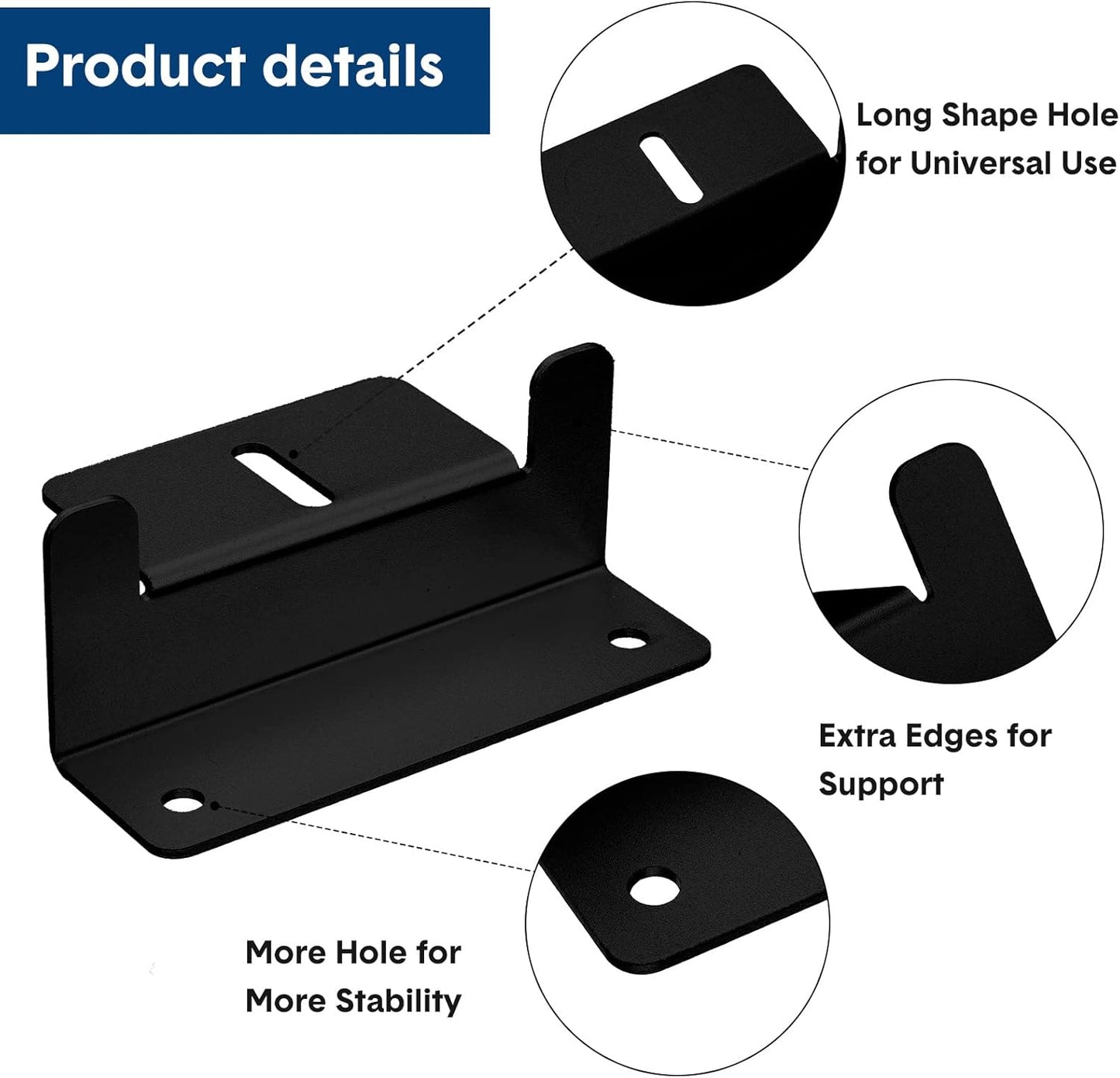 Tatuo 40 Sets Solar Panel Mounting Brackets Z Bracket Aluminum Alloy Solar Panel Mounting Brackets Kit with Nuts and Bolts for Boat, Wall and Other Off Gird Roof Installation, Black