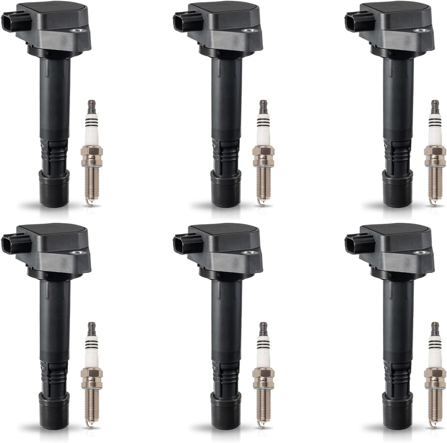 Set of 6 UF624 Ignition Coil Pack and 93175 Iridium Spark Plug Compatible with Honda Odyssey Accord Crosstour Pilot Ridgeline Acura RL TL TSX 3.5L V6 2008 2009 2010 2011 2012 2013 2014 2015 2016 2017