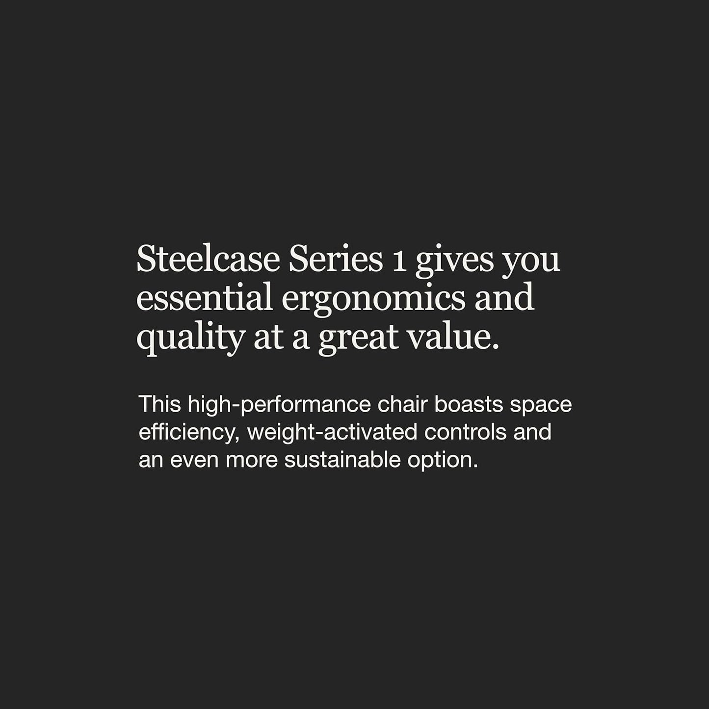 Steelcase Series 1 Office Chair - Ergonomic Work Chair with Wheels for Carpet - Helps Support Productivity - Weight-Activated Controls, Back Supports & Arm Support - Easy Assembly - Graphite