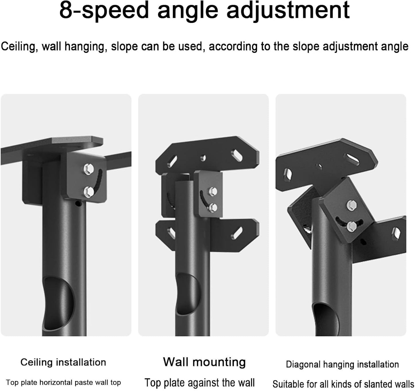 Adjustable Ceiling TV Mount Bracket, Full Motion 360 Deg Rotation Tilt Swivel TV Mount, Tilt and Rotatable TV Stand, Fits 39-85inch TVs, Max VESA 600x400mm, with Loading 176 Lbs